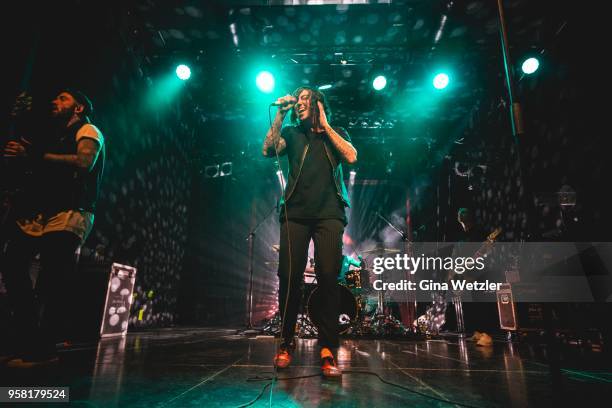 American singer Kellin Quinn of Sleeping With Sirens performs live on stage during a concert at the Columbia Theater on May 13, 2018 in Berlin,...