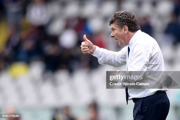 Walter Mazzarri, head coach of Torino FC, gestures during the Serie A football match between Torino FC and Spal. Torino FC won 2-1 over Spal.