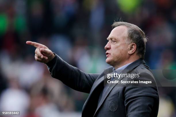 Coach Dick Advocaat of Sparta Rotterdam during the Dutch Eredivisie match between Sparta v FC Dordrecht at the Sparta Stadium Het Kasteel on May 13,...