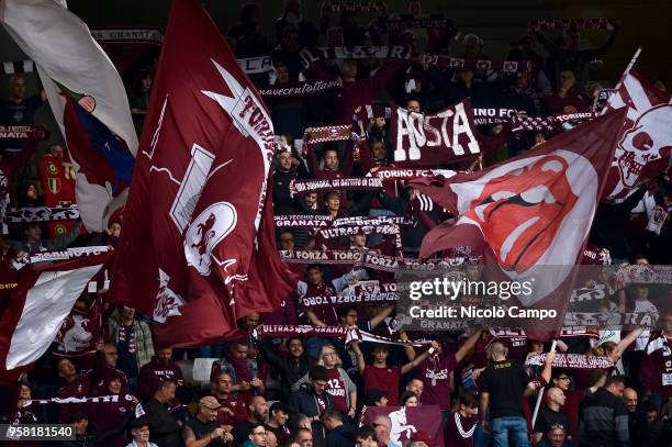 Fans of Torino FC show their support during the Serie A football match between Torino FC and Spal. Torino FC won 2-1 over Spal.