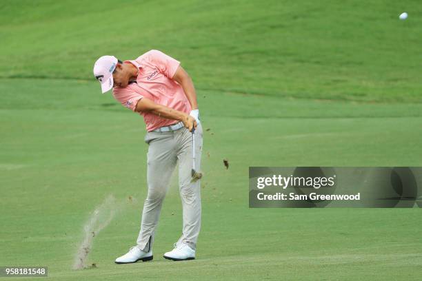 Danny Lee of New Zealand plays a shot on the fourth hole during the final round of THE PLAYERS Championship on the Stadium Course at TPC Sawgrass on...