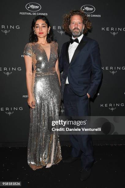 Golshifteh Farahani and a guest attend the Women in Motion Awards Dinner, presented by Kering and the 71th Cannes Film Festival, at Place de la...