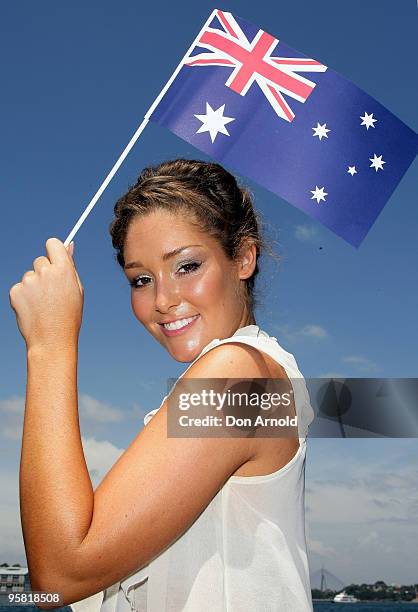 Erin McNaught attends the Australia Day Council of New South Wales' official launch of Australia Day 2010 at Luna Park on January 17, 2010 in Sydney,...