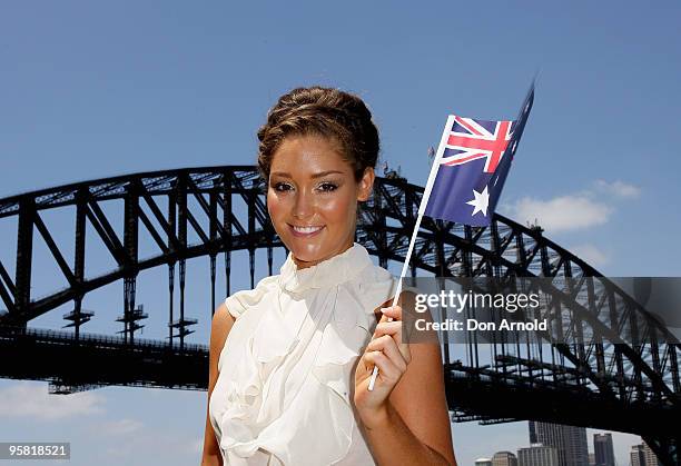 Erin McNaught attends the Australia Day Council of New South Wales' official launch of Australia Day 2010 at Luna Park on January 17, 2010 in Sydney,...