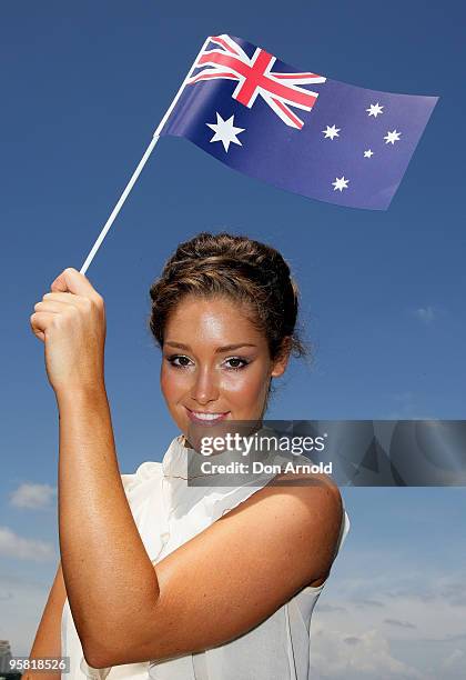 Erin McNaught attends the Australia Day Council of New South Wales' official launch of Australia Day 2010 at Luna Park on January 17, 2010 in Sydney,...