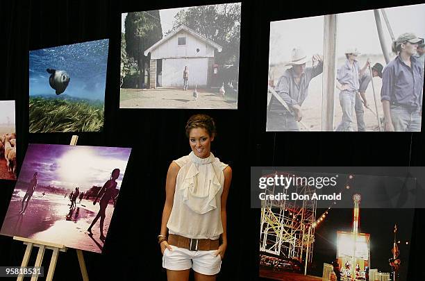 Erin McNaught attends the Australia Day Council of New South Wales' official launch of Australia Day 2010 at Luna Park on January 17, 2010 in Sydney,...