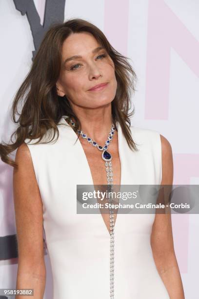 Carla Bruni attends Fashion For Relief Cannes 2018 during the 71st annual Cannes Film Festival at Aeroport Cannes Mandelieu on May 13, 2018 in...