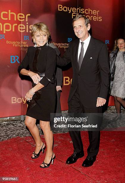 Actress Uschi Glas and husband Dieter Hermann attend the Bavarian Movie Award 2010 at the Prinzregententheater on January 15, 2010 in Munich, Germany.