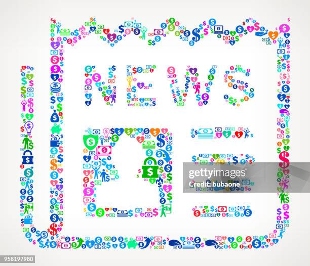 newspaper money vector icon pattern - newspaper stack stock illustrations