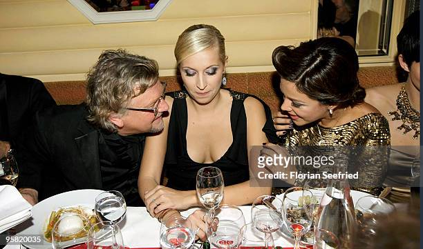 Martin Krug and girlfriend Verena Kerth and tv host Verona Pooth attend the 37th German Filmball 2010 at the Hotel Bayerischer Hof on January 16,...