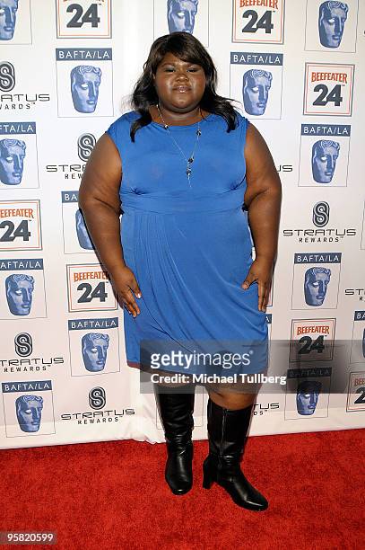 Actress Gabourey Sidibe arrives at the BAFTA/LA 16th Annual Awards Season Tea Party, held at the Beverly Hills Hotel on January 16, 2010 in Beverly...