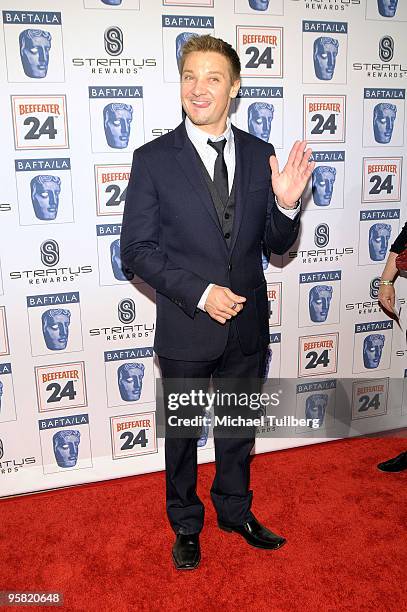 Actor Jeremy Renner arrives at the BAFTA/LA 16th Annual Awards Season Tea Party, held at the Beverly Hills Hotel on January 16, 2010 in Beverly...