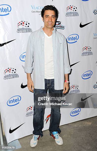 Actor Gilles Marini arrives at the 3rd Annual Mia Hamm & Nomar Garciaparra Celebrity Soccer Challenge at The Home Depot Center on January 16, 2010 in...