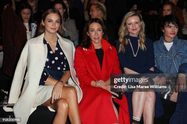 Ksenija Lukich and Edwina McCann attend the Swim show at Mercedes-Benz Fashion Week Resort 19 Collections at Carriageworks on May 14, 2018 in Sydney,...