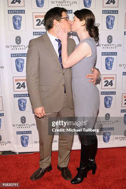 Actor Rich Sommer arrives with wife Virginia at the BAFTA/LA 16th Annual Awards Season Tea Party, held at the Beverly Hills Hotel on January 16, 2010...