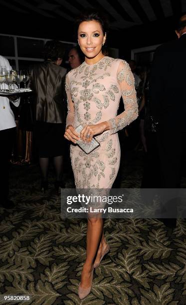 Actress Eva Longoria attends the Lionsgate Golden Globe Party at Polo Lounge at The Beverly Hills Hotel on January 16, 2010 in Beverly Hills,...