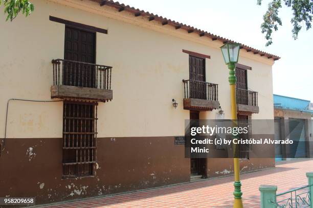 house of culture, el sombrero, guárico, venezuela - alvarado minic stock pictures, royalty-free photos & images