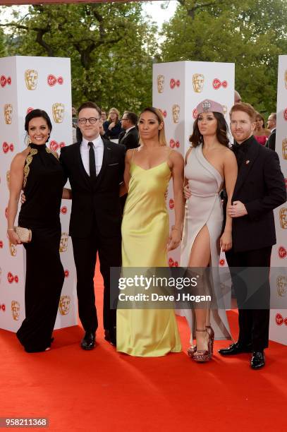 Amy Dowden, Kevin Clifton, Karen Clifton, Katya Jones and Neil Jones attend the Virgin TV British Academy Television Awards at The Royal Festival...