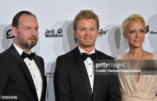 Marco Voigt, Nico Rosberg and Alexia Oswald attends the GreenTec Awards 2018 at ICM Munich on May 13, 2018 in Munich, Germany.