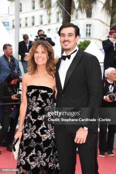 Roberta Armani and Giuseppe Vicino attends the screening of "Happy As Lazzaro " during the 71st annual Cannes Film Festival at Palais des Festivals...