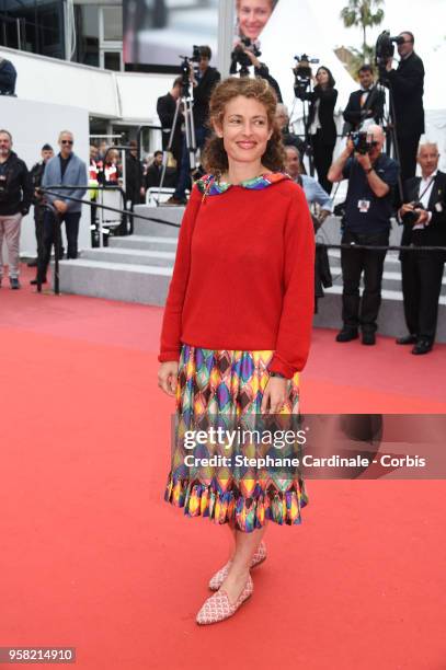 Ginevra Elkann attends the screening of "Happy As Lazzaro " during the 71st annual Cannes Film Festival at Palais des Festivals on May 13, 2018 in...