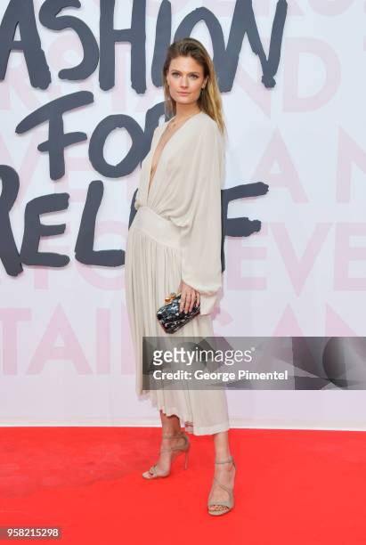 Constance Jablonski attends Fashion For Relief Cannes 2018 during the 71st annual Cannes Film Festival at Aeroport Cannes Mandelieu on May 13, 2018...