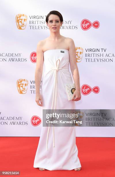 Claire Foy attends the Virgin TV British Academy Television Awards at The Royal Festival Hall on May 13, 2018 in London, England.