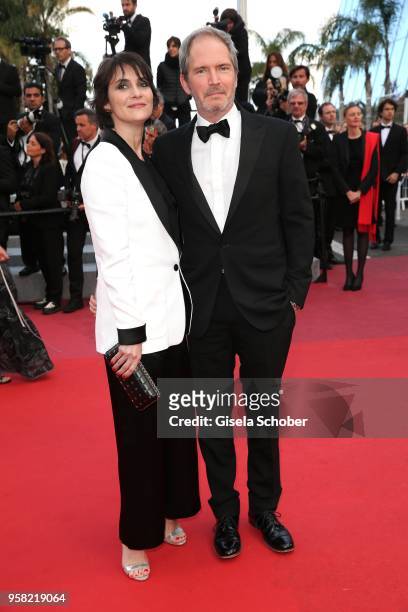 Geraldine Pailhas and Christopher Thompson attend the screening of "Sink Or Swim " during the 71st annual Cannes Film Festival at Palais des...