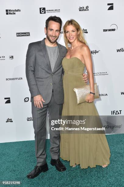 Burkhard Weigel and Nina-Friederike Gnaedig during the GreenTec Awards at ICM Munich on May 13, 2018 in Munich, Germany.