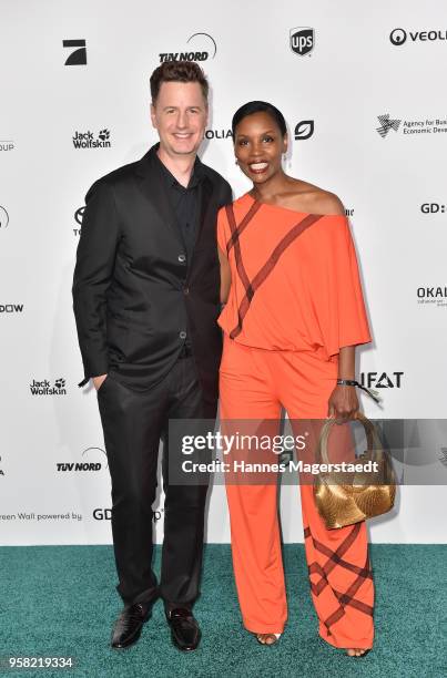 Florian Simbeck and his wife Stephanie attend the GreenTec Awards 2018 at ICM Munich on May 13, 2018 in Munich, Germany.