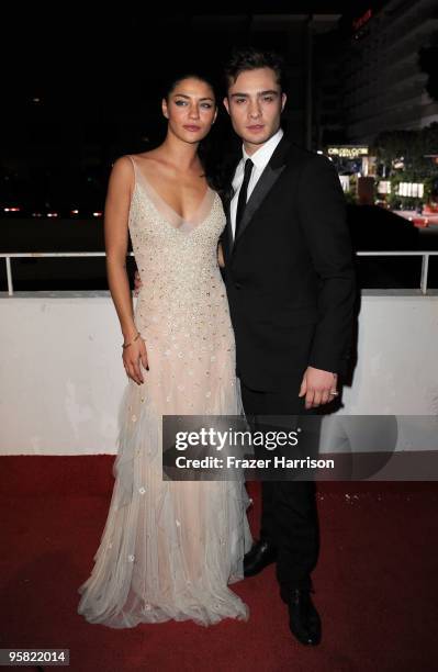 Actress Jessica Szohr and Ed Westwick arrives at the 3rd Annual Art Of Elysium "Heaven" Gala Event in Beverly Hills on January 16, 2010 in Los...