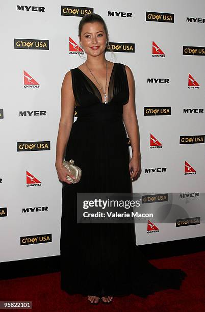 Actress Holly Valance arrives at the Australia Week 2010 Black Tie Gala on January 16, 2010 in Los Angeles, California.