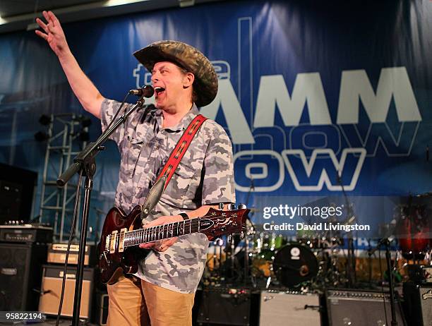 Musician Ted Nugent performs on stage at the 2010 NAMM Show - Day 3 at the Anaheim Convention Center on January 16, 2010 in Anaheim, California.