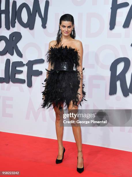 Isabeli Fontana attends Fashion For Relief Cannes 2018 during the 71st annual Cannes Film Festival at Aeroport Cannes Mandelieu on May 13, 2018 in...