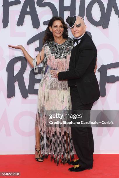 Marpessa Hennink and Ali Mahdavi attend Fashion For Relief Cannes 2018 during the 71st annual Cannes Film Festival at Aeroport Cannes Mandelieu on...
