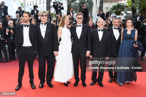 Ignazio Oliva, director Wim Wenders, Donata Wenders, David Rosier, Alessandro Lo Monaco and Samanta Gandolfi Branca attend the 'Pope Francis - A Man...
