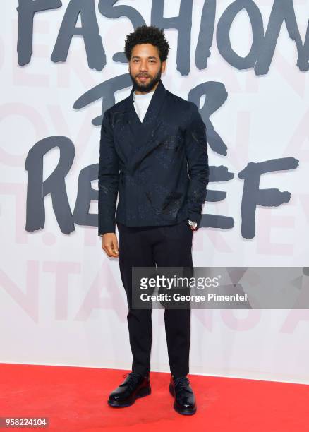Actor Jussie Smollett attends Fashion For Relief Cannes 2018 during the 71st annual Cannes Film Festival at Aeroport Cannes Mandelieu on May 13, 2018...