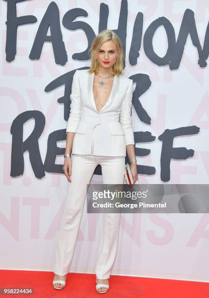 Andreja Pejic attends Fashion For Relief Cannes 2018 during the 71st annual Cannes Film Festival at Aeroport Cannes Mandelieu on May 13, 2018 in...