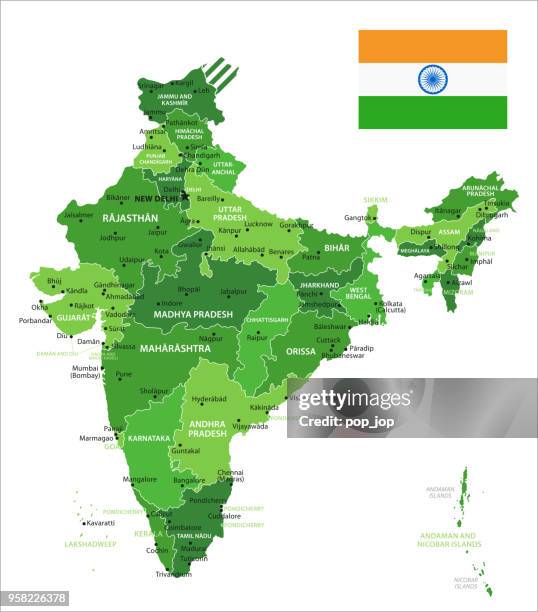 15 - india - green isolated 10 - mumbai map stock illustrations