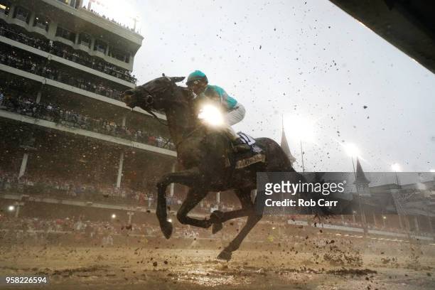 My Boy Jack, with jockey Kent Desormeaux in the irons, crosses the finish line for a fifth place finish in the 144th running of the Kentucky Derby at...