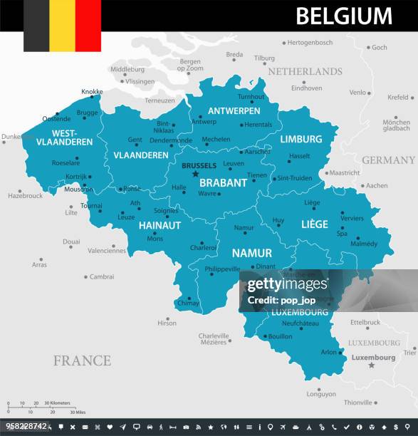 10 - belgium - murena 10 - belgium map stock illustrations