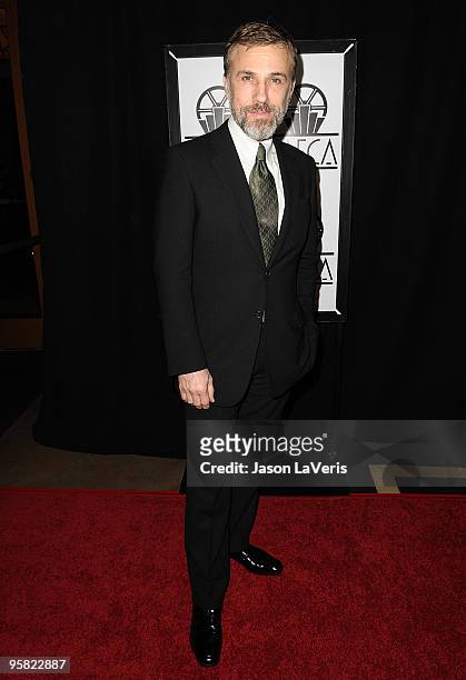 Actor Christoph Waltz attends the 35th annual Los Angeles Film Critics Association Awards at InterContinental Hotel on January 16, 2010 in Century...