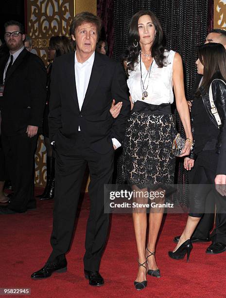 Musician Paul McCartney and Nancy Shevell attends the 15th Annual Critics' Choice Movie Awards at The Paladium on January 15, 2010 in Hollywood,...