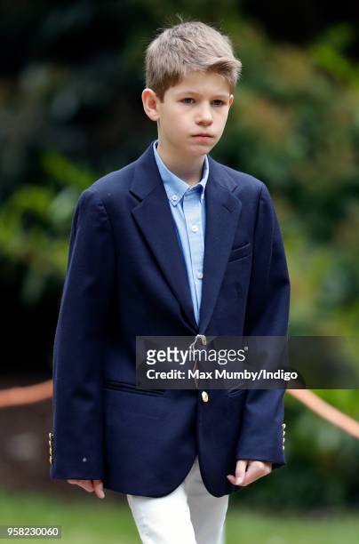 James, Viscount Severn attends day 4 of the Royal Windsor Horse Show in Home Park on May 12, 2018 in Windsor, England. This year marks the 75th...