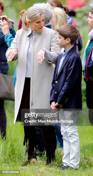 Sophie, Countess of Wessex and James, Viscount Severn attend day 4 of the Royal Windsor Horse Show in Home Park on May 12, 2018 in Windsor, England....