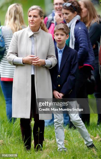 Sophie, Countess of Wessex and James, Viscount Severn attend day 4 of the Royal Windsor Horse Show in Home Park on May 12, 2018 in Windsor, England....