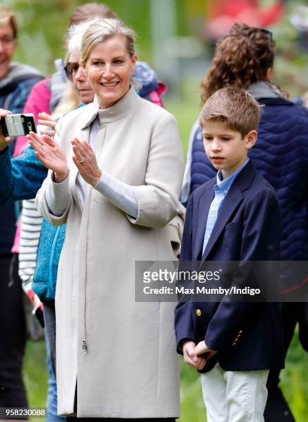 Sophie, Countess of Wessex and James, Viscount Severn attend day 4 of the Royal Windsor Horse Show in Home Park on May 12, 2018 in Windsor, England....