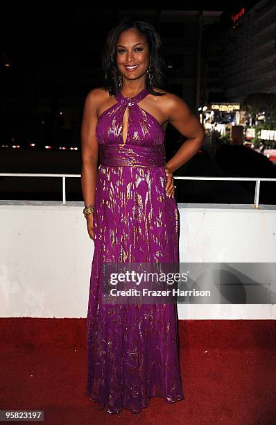 Actress Laila Ali arrives at the 3rd Annual Art Of Elysium "Heaven" Gala Event in Beverly Hills on January 16, 2010 in Los Angeles, California.