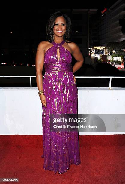 Actress Laila Ali arrives at the 3rd Annual Art Of Elysium "Heaven" Gala Event in Beverly Hills on January 16, 2010 in Los Angeles, California.