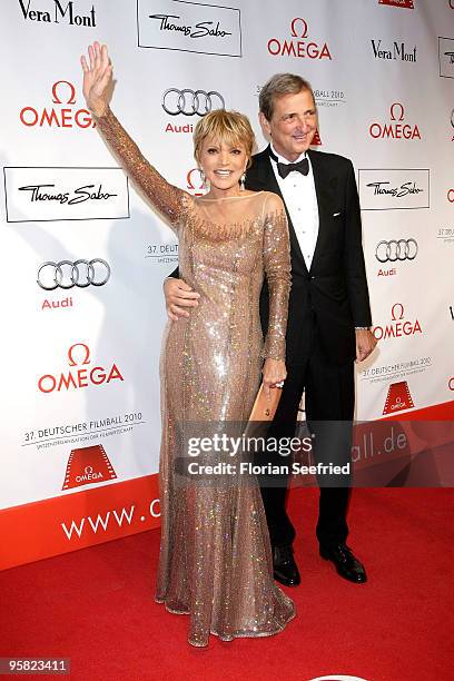 Actress Uschi Glas and husband Dieter Hermann attend the 37 th German Filmball 2010 at the Hotel Bayerischer Hof on January 16, 2010 in Munich,...
